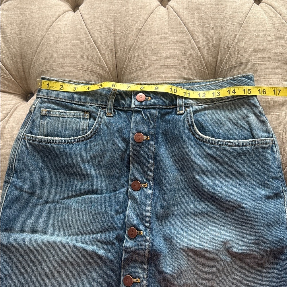 Pilcro Blue Knee-Length Pencil Skirt Casual - Picture 9 of 11